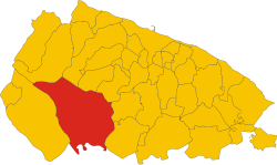Map of comune of Altamura (metropolitan city of Bari, region Apulia, Italy)